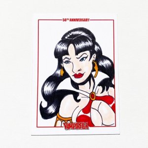 Vampirella 50Th Anniversary Sketch Card By Wilson Ramos Jr Dynamite (I)