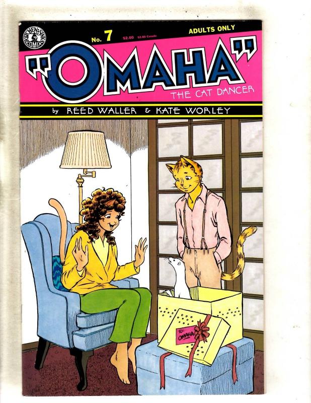 Lot Of 10 Omaha Kitchen Sink Comic Books # 1 2 3 4 5 6 7 8 8 9 Cat Dancer JF1