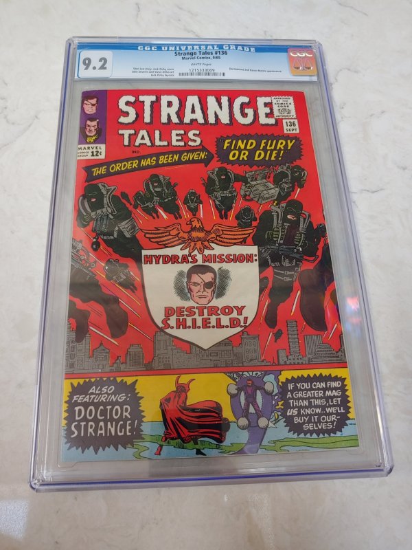 Strange Tales #136 CGC 9.2 (1965) DORMAMMU ISSUE! HIGH GRADE!