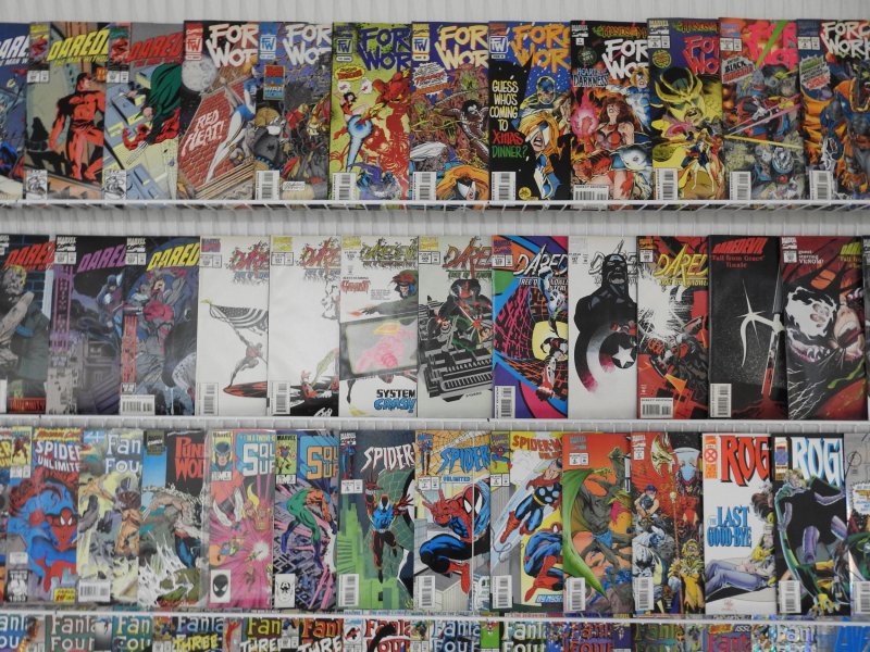 Huge Lot 180+ Comics W/ Fantastic Four, Daredevil, Spidey+ Avg Fine+ Condition!!