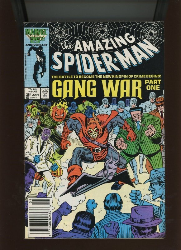 (1987) The Amazing Spider-Man #284: NEWSSTAND! GANG WAR: PART ONE (8.0)