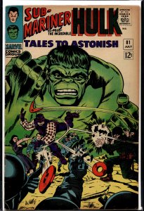 Tales to Astonish #81 (1966) Hulk [Key Issue]