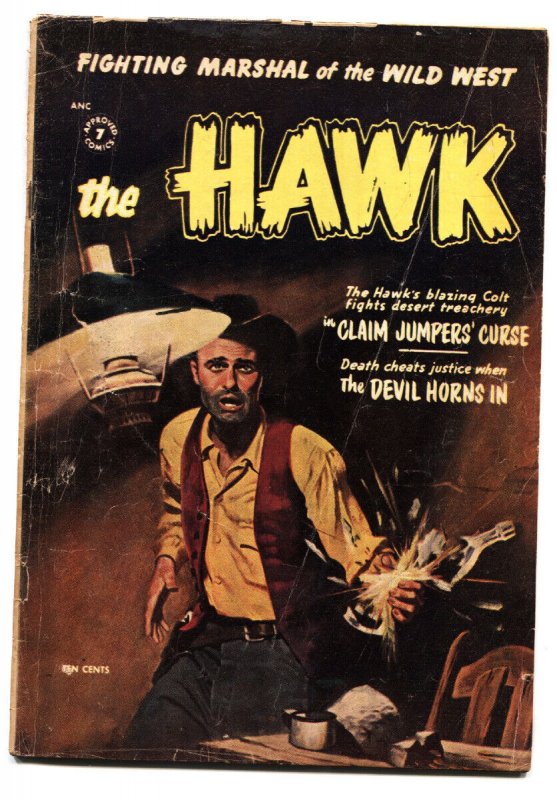 THE HAWK #6--1954-- PAINTED COVER--Golden-Age--comic book