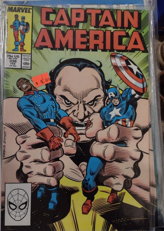 Captain America  #338  1988 MARVEL DISNEY KEY john walker  bucky captain
