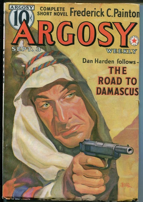 Argosy-9/3/1938-Munsey-Arab-pistol-Rudolph Belarski cover-VF