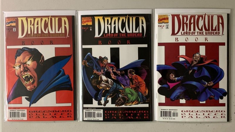 Dracula Lord of the Undead set #1-3 direct 3 diff 7.0 (1998)