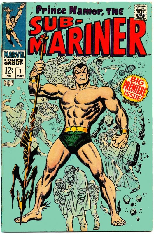 SUB-MARINER #1 (May1968)7.0 FN/VF  NAMOR's Debut! Roy Thomas  John Buscema!