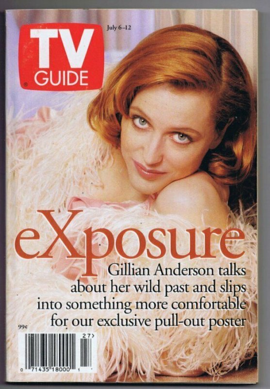 ORIGINAL Vintage TV Guide July 6, 1996 No Label Gillian Anderson X Files  