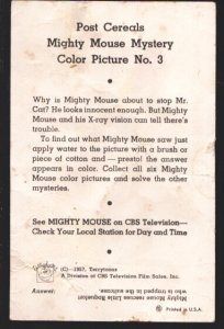 Mighty Mouse Mystery Color Picture #3  1957 - Post Cereals  -VG - Comic Book