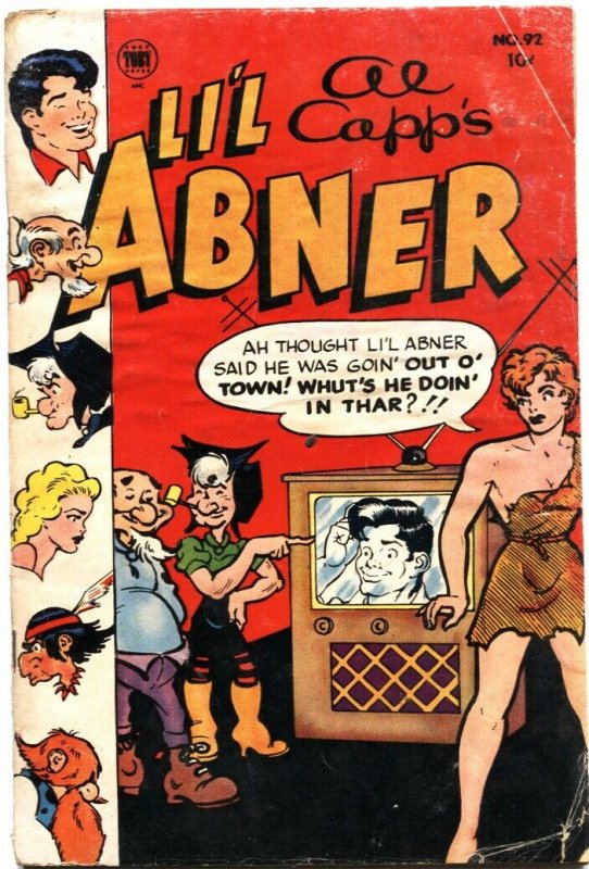 L’IL ABNER #92--1953--WOLF GAL WITH TV SET COVER-AL CAPP ART-TOBY PUBS