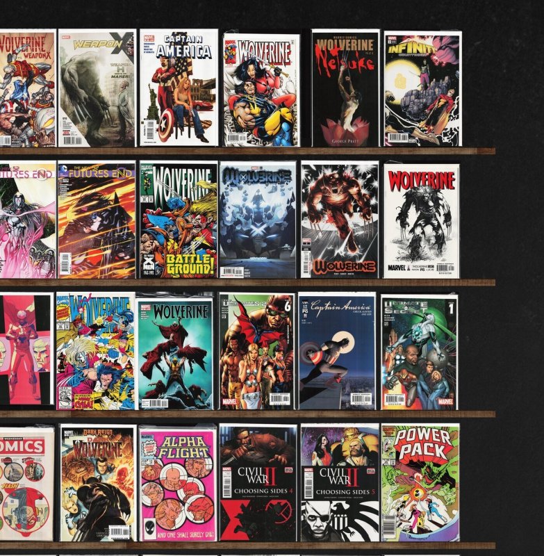 Huge Lot 150+ Comics with Wolverine, Mystique, Captain America & More!