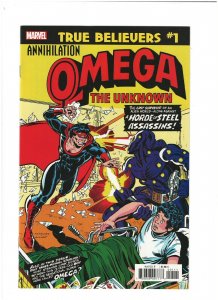 True Believers: Annihilation- Omega The Unknown #1 NM- 9.2 Marvel Comics 2020