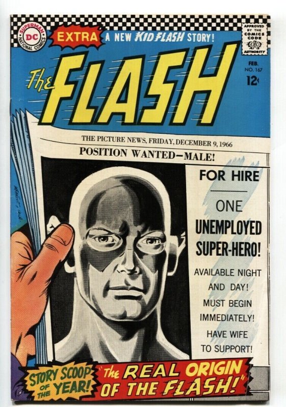 Flash #167 1967-DC Silver Age- New Origin issue FN/VF