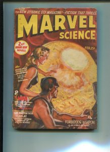 MARVEL SCIENCE STORIES FEBRUARY 1951-NORMAN SAUNDERS-VG-