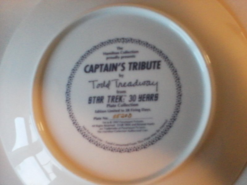 Star Trek Captains Tribute Com. Plate