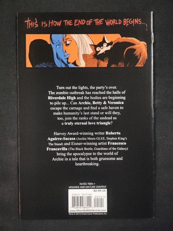 Afterlife with Archie 3PC #1-3 - Francavilla & Tim Seeley Variants (9.2ob) 2013