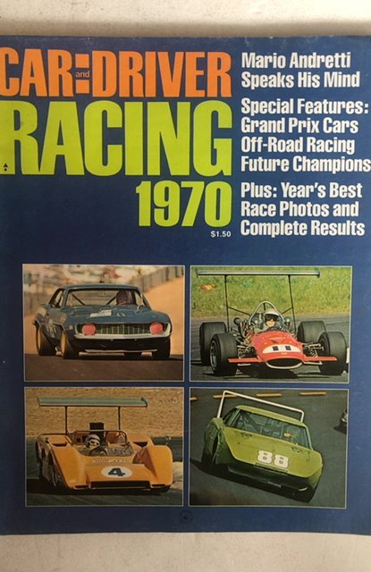 Car&Driver Racing 1970,NM,C all my car goods! Great car ads!