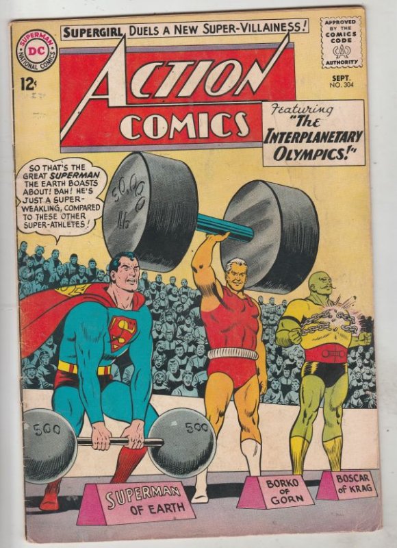 Action Comics #304 (Sep-63) FN+ Mid-High-Grade Superman