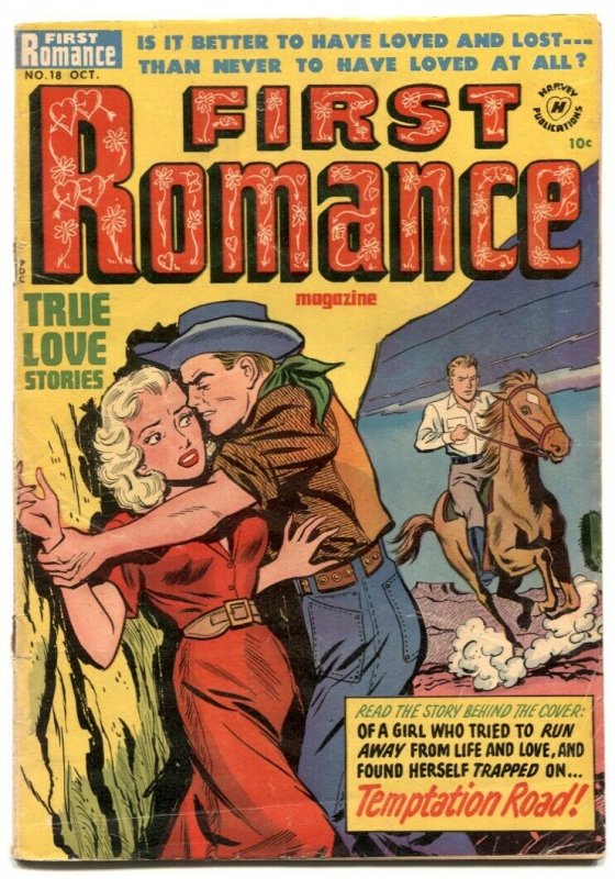 First Romance #18 1952- Call Me Wicked- menace cover