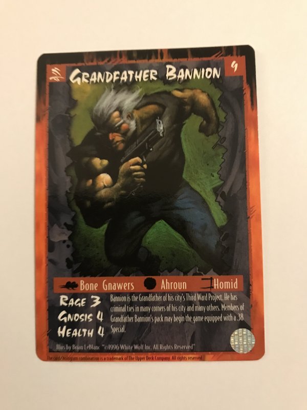 GRANDFATHER BANNION : RAGE LEGACY of TRIBES Character CCG Card; White Wolf TCG