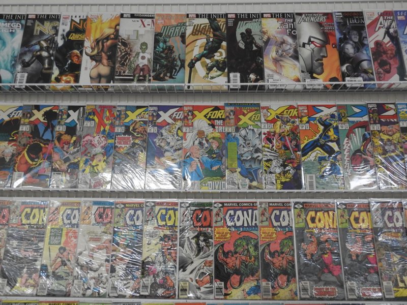 Huge Lot 140+ Comics W/ Avengers, X-Force, Conan+ Avg Fine Condition!!