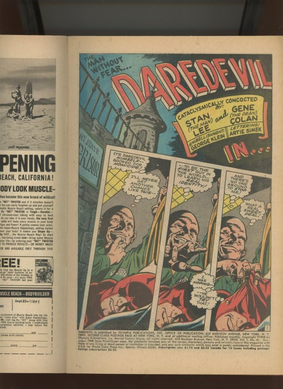 (1968) Daredevil #46: SILVER AGE! WE COMBINE SHIPPING! (6.0)