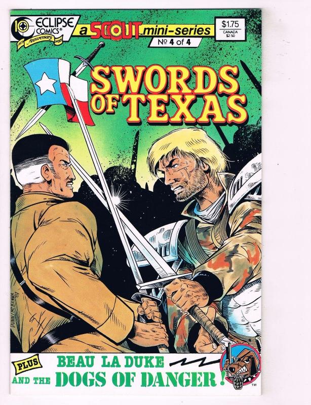 Swords Of Texas Complete Eclipse Comics Limited Series # 1 2 3 4 Scout TW19