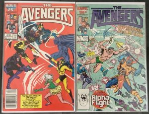 The Avengers #271 Newsstand Edition and #272 Direct Edition (1986, Marvel) NM-