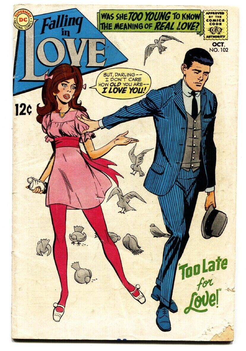 Falling For The Enemy Comic Falling in Love #102 1968-Dc Romance Comics-Fashion ISS G/VG | Comic