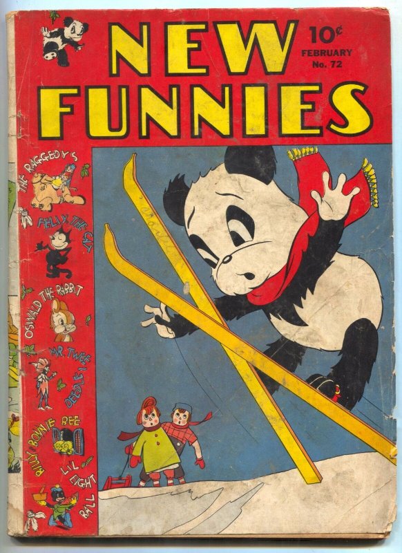 New Funnies #72 1943- Raggedy Ann- Felix the Cat- Golden Age G+