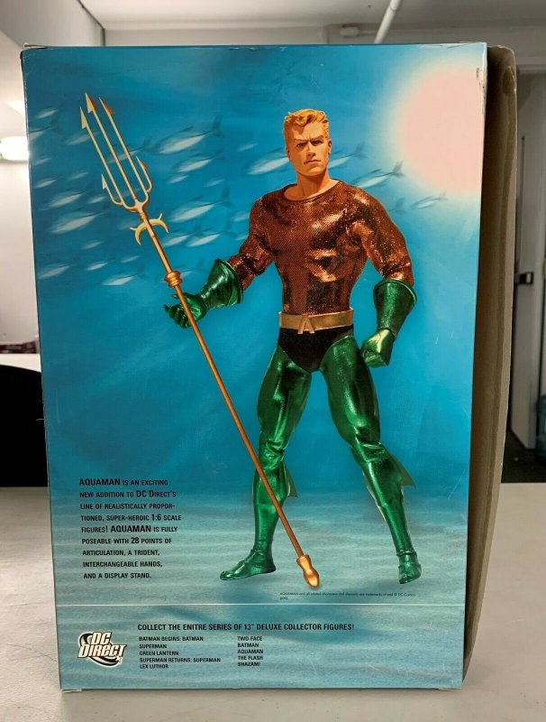 Aquaman Deluxe Collector Figure 13 DC Direct Damaged Box