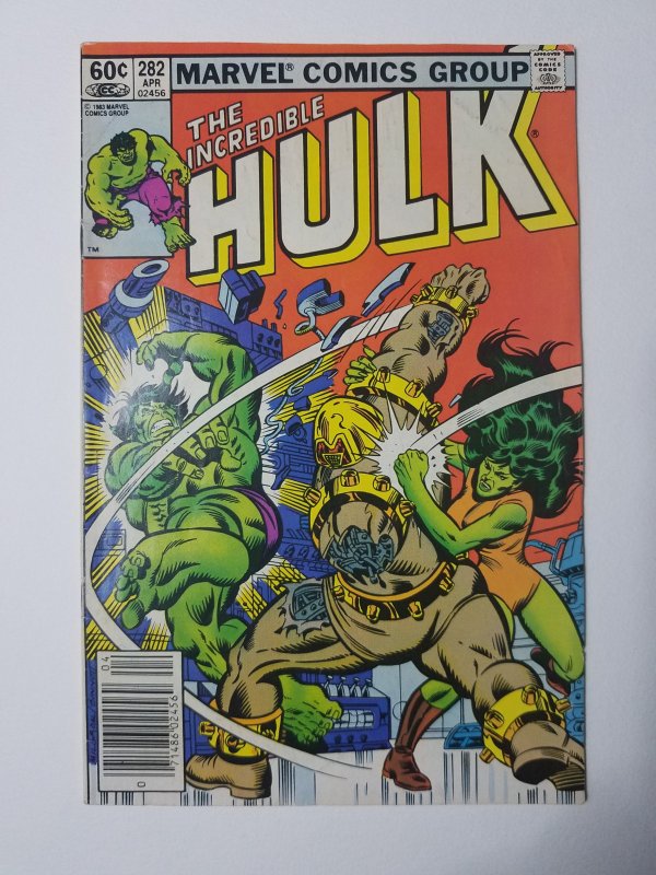 1983 The Incredible Hulk #282 1st TEAM UP Hulk & She Hulk