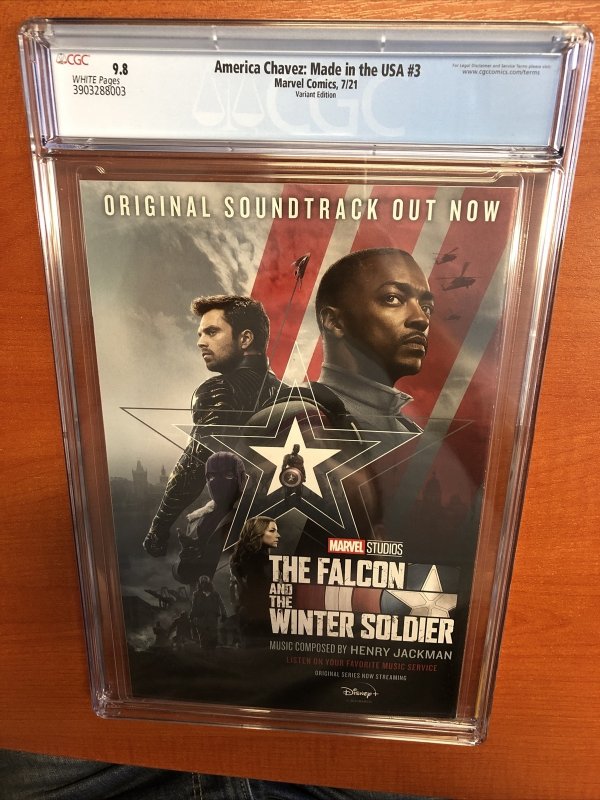 America Chavez: Made In The Usa (2021) # 3 (CGC 9.8 WP) Census 7! Variant Ed