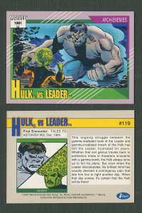 1991 Marvel Comics II  Card  #119 ( Hulk vs Leader )  MINT