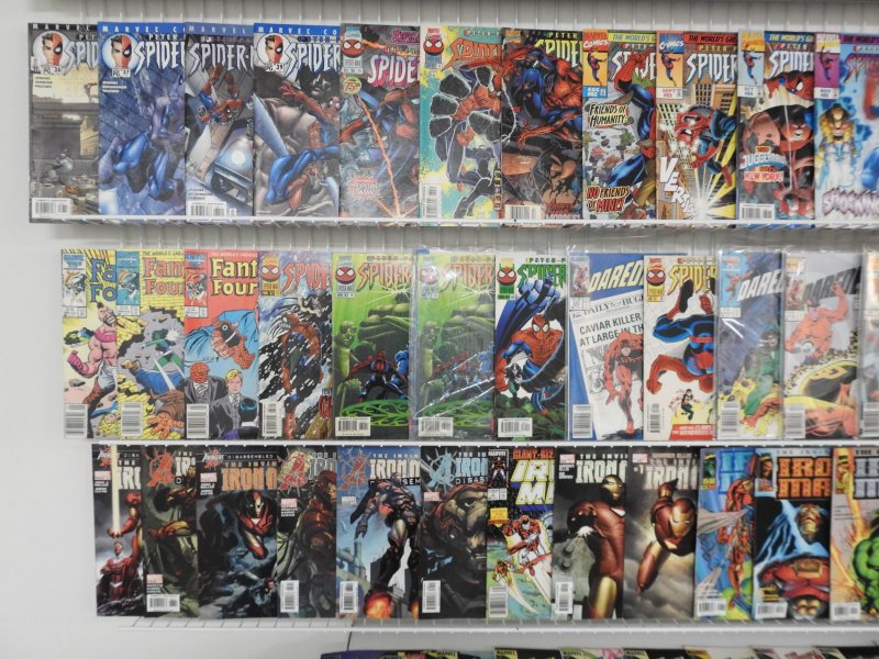 Huge Lot 210+ Comics W/ Spider-Man, Iron Man, Daredevil, +More! Avg FN+ Cond!