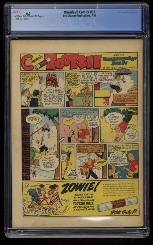 Daredevil Comics #31 CGC FN 6.0 Cream To Off White Death of the Klaw!