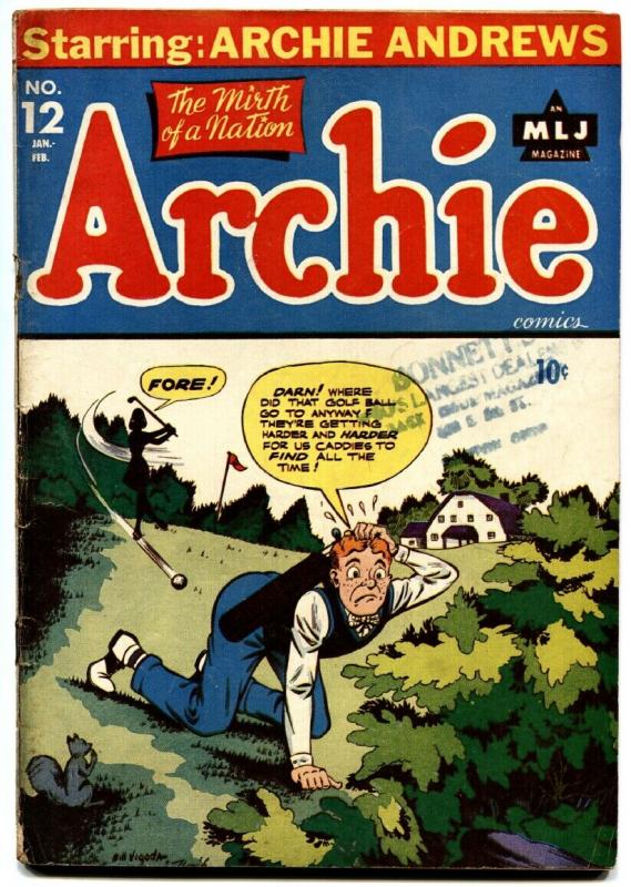 Archie #12 1945 Golf cover - Spicy poses - Fashions -Betty and Veronica