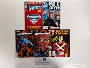 5 DC Comics Superman # 22+Neverwhere # 4 9+Outsiders # 17+JLA # 26 23 JS50