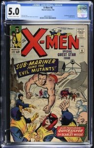 X-Men #6 1964 Marvel Comics CGC 5.0 Sub-Mariner app