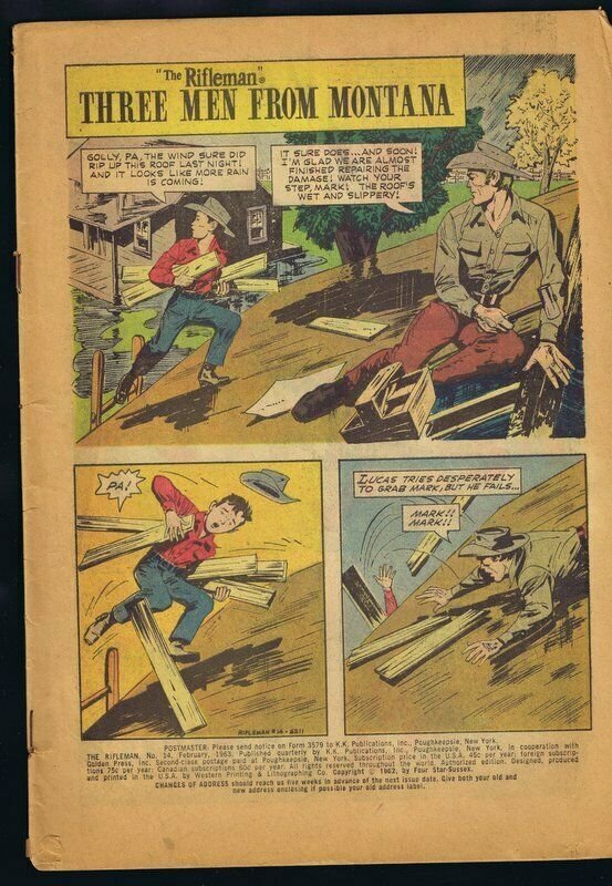 Rifleman #14 ORIGINAL Vintage 1963 Dell Comics Coverless