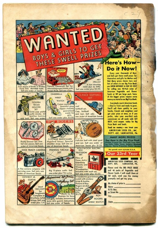 Long Bow, Indian Boy #1 1951- Fiction House Western- Reading copy