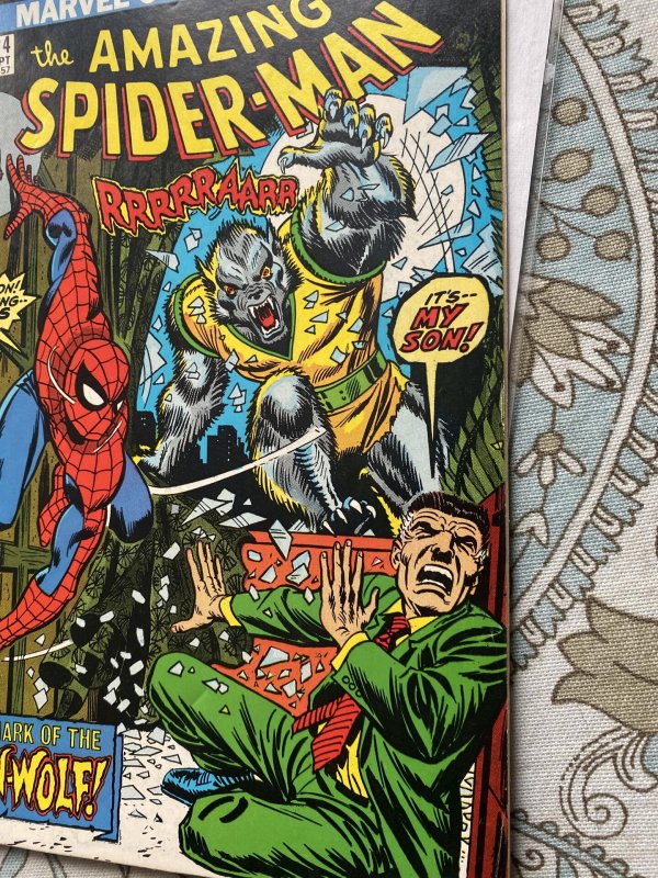The Amazing Spider-Man #124 (1973) 1st man wolf med grade