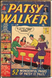 Patsy Walker #34 1950-Atlas-soda shop-ice creamr-52 page issue-Hedy Wolfe-G