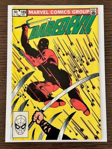 Daredevil #189 (1982). VF/VF+. Death of Stick. Black Widow app. Miller-a.