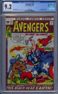 AVENGERS #93 CGC 9.2 KREE-SKRULL WAR BEGINS CAPTAIN MARVEL NEAL ADAMS