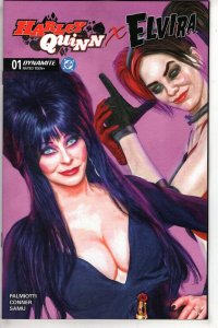HARLEY QUINN X ELVIRA #1 CVR Y INC 1:10 MARK SPEARS PINK FOC BONUS VAR