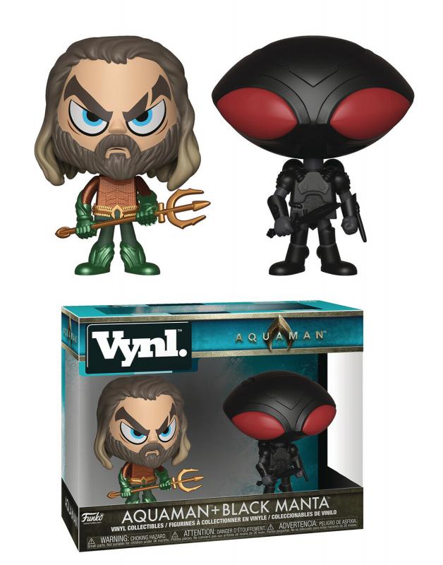 Funko Vynl DC Movie Aquaman & Black Manta Vinyl Figures 2Pk - New!