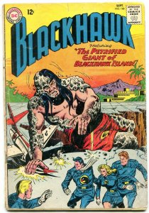 BLACKHAWK #188 1963-DC COMICS-PETRIFIED GIANT SCI FI FR/G