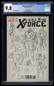 Cable and X-Force #1 CGC NM/M 9.8 White Pages Larocca Sketch Variant