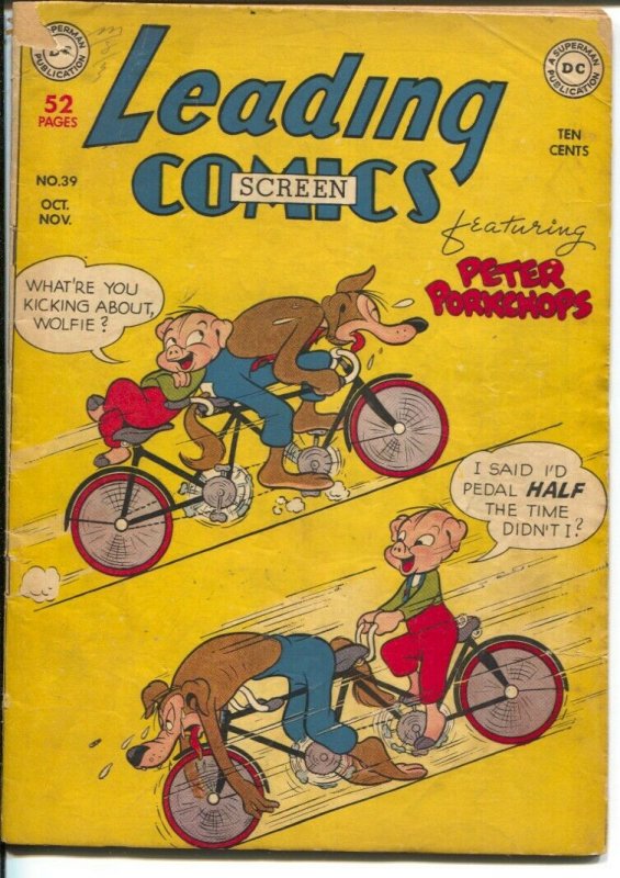 Leading #39 1949-DC-Peter Porkchops-Howie Post-Doodles Duck-Puss 'n Pooch-VG- 
